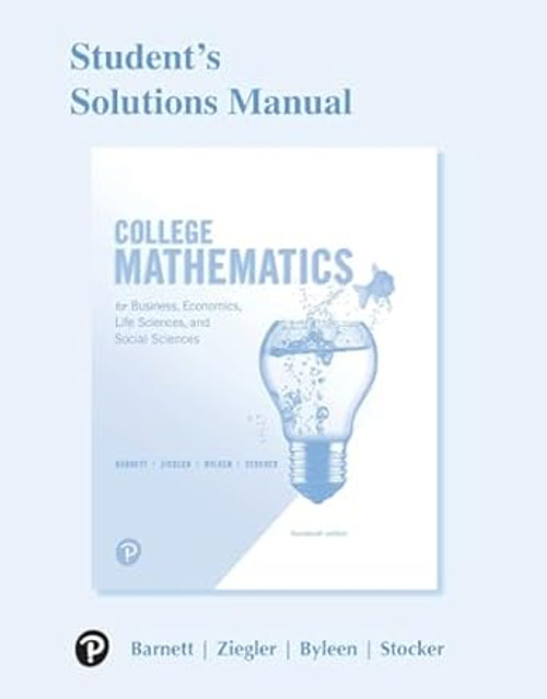 Student Solutions Manual for College Mathematics for