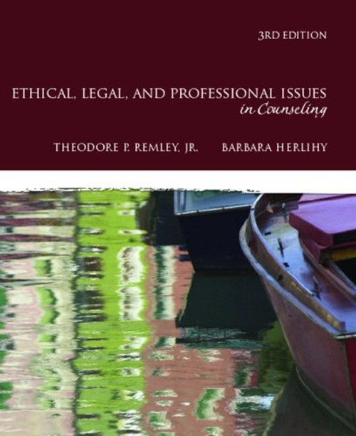 Ethical Legal And Professional Issues In Counseling