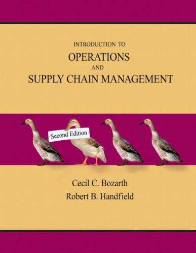 Introduction To Operations And Supply Chain Management Bozarth Isbn ...