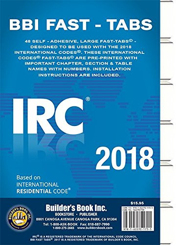 2018 International Residential Code (IRC) Fast Tabs by Builders Book Inc