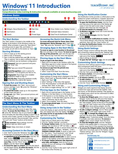 Windows 11 Quick Reference Training Tutorial Guide - Cheat Sheet by ...