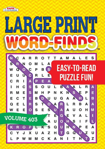 Large Print Word Finds- Word Search Puzzle Book by Kappa Books ...