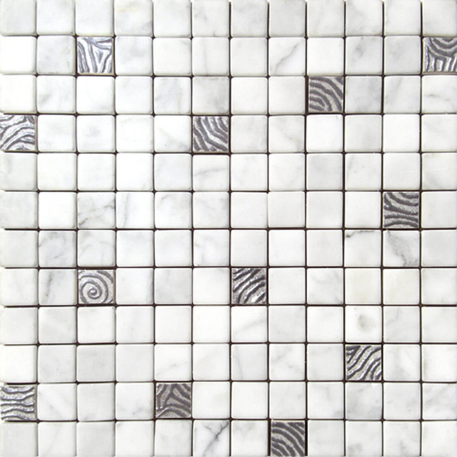 Preziosi Platino/ Carrara Mosaico 30x30 f