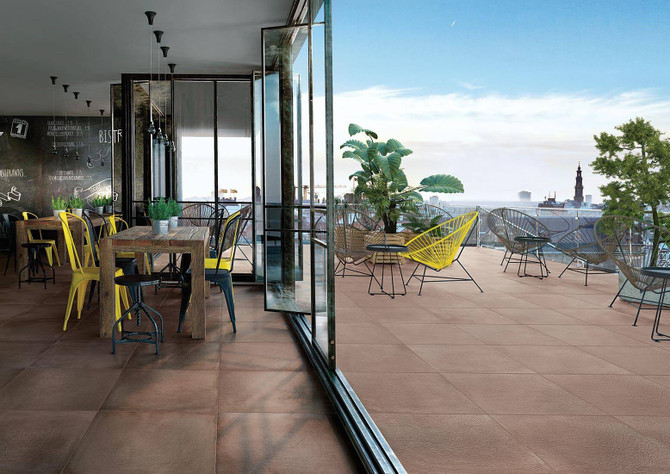 Esterno Effetto Cemento Rewind Outdoor Argilla 60x60 20mm