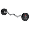 Premium Urethane Fixed Barbell With Ez Curl Handle 2
