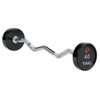 Premium Urethane Fixed Barbell With Ez Curl Handle 3