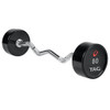 Premium Urethane Fixed Barbell With Ez Curl Handle 7