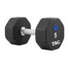 8-Sided Pro-Style Rubber Dumbells 2