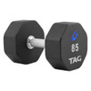 8-Sided Pro-Style Rubber Dumbells 18