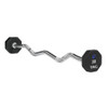 8-Sided Virgin Rubber Fixed Barbell With Ez Bar 11