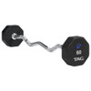 8-Sided Virgin Rubber Fixed Barbell With Ez Bar 15