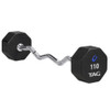 8-Sided Virgin Rubber Fixed Barbell With Ez Bar 18