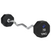 8-Sided Virgin Rubber Fixed Barbell With Ez Bar 19