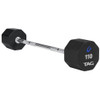 8-Sided Virgin Rubber Fixed Barbell With Straight Bar 