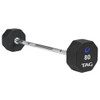 8-Sided Virgin Rubber Fixed Barbell With Straight Bar 10