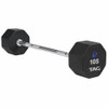 8-Sided Virgin Rubber Fixed Barbell With Straight Bar 16