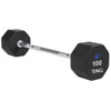 8-Sided Virgin Rubber Fixed Barbell With Straight Bar 31