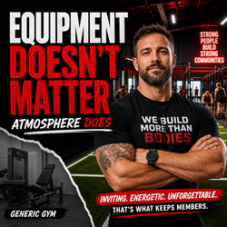 GYM EQUIPMENT DOES NOT MATTER. ATMOSPHERE DOES !