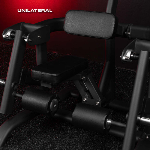 Shield Plate-Loaded Unilateral Kneeling Leg Curl -4