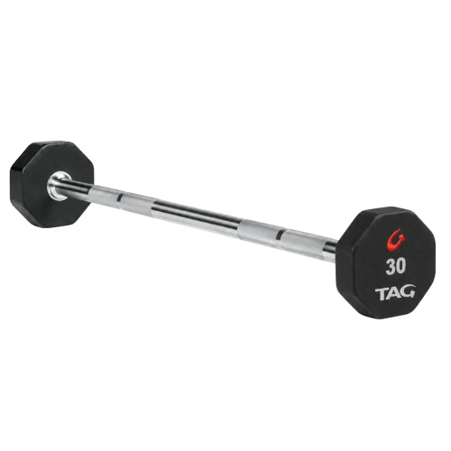 8-Sided Premium Urethane Fixed Barbell With Straight Handle 2