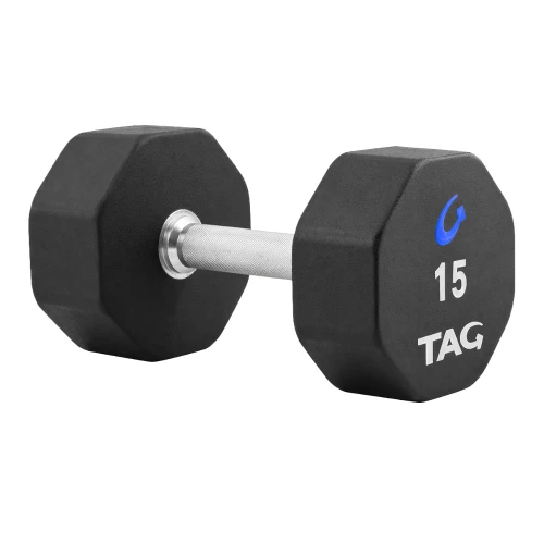 8-Sided Pro-Style Rubber Dumbells 4