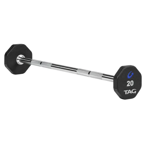 8-Sided Virgin Rubber Fixed Barbell With Straight Bar 1