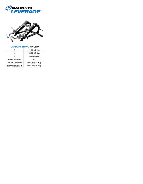 Nautilus NAUTILUS LEVERAGE CHEST PRESS  Nautilus NAUTILUS LEVERAGE CHEST PRESS