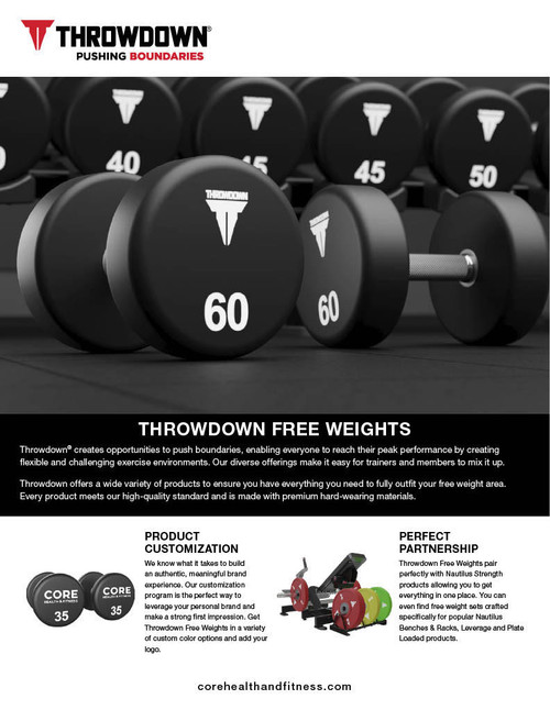 THROWDOWN INDIVIDUAL URETHANE DUMBBELLS   THROWDOWN INDIVIDUAL URETHANE DUMBBELLS