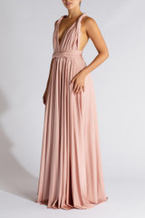 Infinity The Label Luxe Satin Ballgown Infinity Dress in Dusty Pink