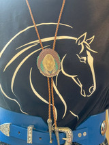 beaded caribou antler bolo
