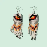 Beaded fringe earrings - variety