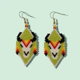 Beaded brick stitch earrings