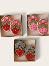 Beaded Strawberry Earrings - Variety