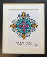 Elizabeth Buller Page, Elizabeth Tenhave, Cree Syllabics, Bees Print Elizabeth Buller Page, Elizabeth Tenhave, Cree Syllabics, Bees Print