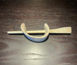 Buffalo Bone Hair Piece with Stick (Geometric)