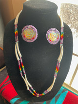 dentalium and bead necklace set