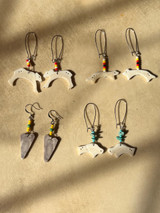 Variety of antler carved earrings