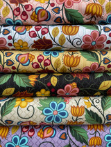 Native Floral 4 Fabric, Indigenous Design