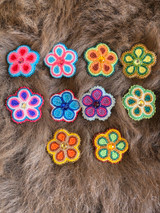 Beaded Flower Pins