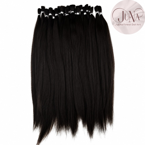 Black Brown Straight Toddler Hair