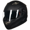 ILM Bluetooth Integrated Modular Flip up Full Face Motorcycle Helmet Sun Shield Mp3 Intercom Model 953 (L, Matte Black)