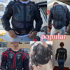 RIDBIKER Motorcycle Full Body Armor Protector Removable Racing Jacket Motocross Spine Chest Motocross Protective Shirt (Red, XL)