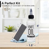 PuGez Knife Oil Rust Eraser Kit, Extra Large Rust Remover for Knives, Sword Maintenance Oil (3.4 oz) for Carbon Steel Blade, Cleaning, Protection And