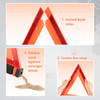 WORKKOOL Safety Triangles DOT Approved, Standard Warning Triangles Enmergency Reflector, Emergency Triangles for Vehicles with Carry Case(3 Pack,With