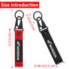 AUSZUOI 2 Pcs Fabric Keychain, Black and Red Motorcycle Keychain, Heavy Duty Key Chain for Bike, Car