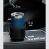 Seven Sparta Car Cup Holder Expander with Adjustable Base, Compatible with Hydro Flasks 32/40 Ounce, Compatible with Yeti Ramblers 20/26/30 Ounce, Ot