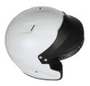 Conquer Snell SA2025 Approved Open Face Auto Racing Race Car Helmet - Adult | Men | Women | Youth - ( Black / White / Silver )