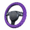 Flying Banner car Steering Wheel Cover Massage Velvet Warm Universal Size 15 inches SUV Truck Anti Slip Odorless Summer Winter (Purple, Velvet Massag