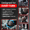 Fouring BL Steering Wheel Knob Spinner - Universal Non-Slip Fit, ABS & Premium Silicone Finish Suicide Knob with Metal Ball Bearing - Ideal for Cars,