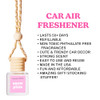 COOLGIRLCANDLES Pistachio Salted Caramel Hanging Car Air Freshener and Essential Oil Diffuser - Automobile Aromatherapy Diffuser Bottle